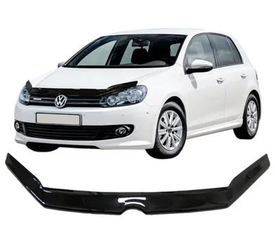 Produktbild von SCOUTT | Motorhaube Windabweiser Insekten Steinschlagschutz Für Volkswagen Golf 6 2009-2012, Aerodynamisch, Einfache Montage, Getönt, Spezielle Halterungen Für Die Haube (Ohne Bohren)