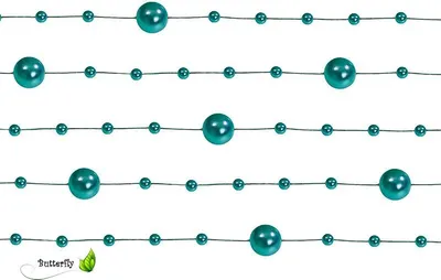 Produktbild von Perlengirlande 5St. x 1,3m, Farbe:petrol 22