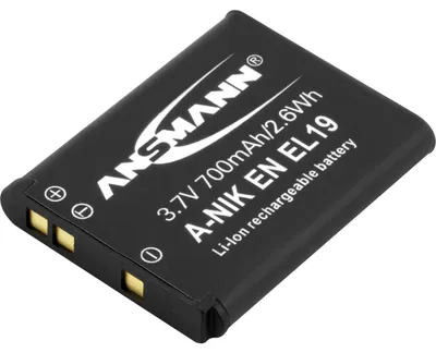 Imagen del producto de Ansmann 1400-0016 A-NIK EN-EL 19, batería de iones de litio (Li-Ion) para cámara digital, con una capacidad de 700 mAh