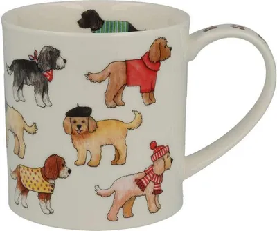 Image de Tasse Orkney, « Dashing Dogs » - Choix du motif : motif (A)