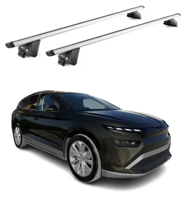 Produktbild von Dachträger Grundtäger für Skoda Enyaq 2020-2025 100kg Aluminium Silber 2tlg ABE, KI-generiertes Bild