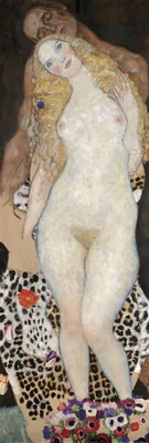 Obrázek produktu pro Gustav Klimt Art Print Obraz - Adam a Eva, 1918 (158 x 53 cm)
