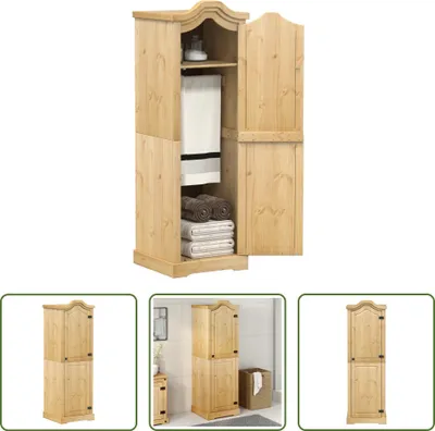 Produktbild von The Living Store Kleiderschrank Corona 55x52x170 cm Massivholz Kiefer
