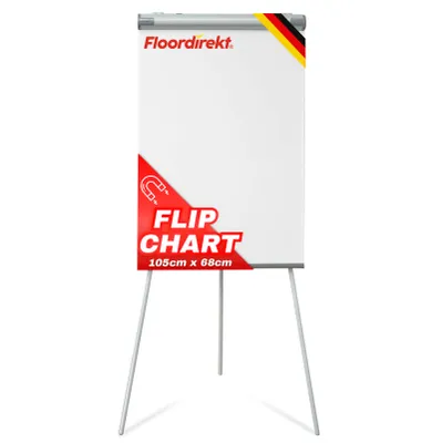 Produktbild von Floordirekt flipchart "Coyote" Výškově nastavitelný stativový stojan, magnetický a popisovatelný