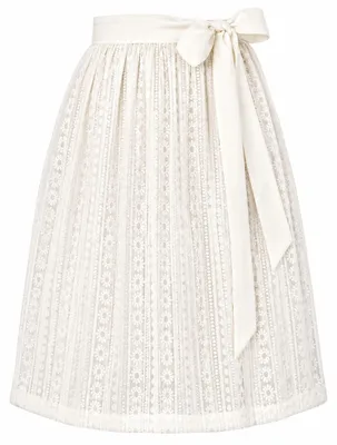 Produktbild von Pierre Marcel Blümchen Dirndlschürze Anna | Creme Größe: XL, Länge: 90 cm