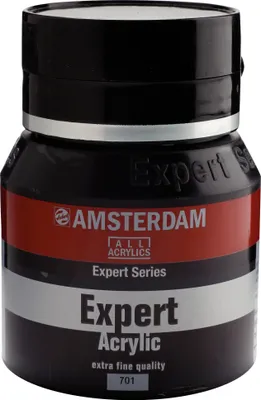 Productafbeelding van Amsterdam Expert Acrylverf, fles van 400 ml, kleur: ivoorzwart, nummer 701