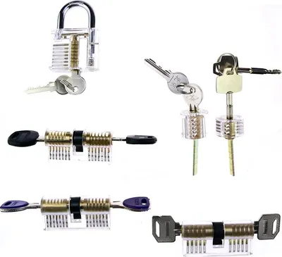 Produktbild von LockPick Set 6x transparentes Trainingsschloss