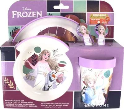 Produktbild von Disney HOME Frozen Anti-Rutsch Kindergeschirr Set (5 tlg.) Mikrowellen