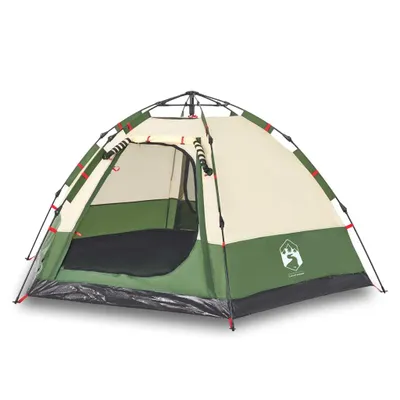 Image de Tente de camping cabine 4 personnes vert libération rapide