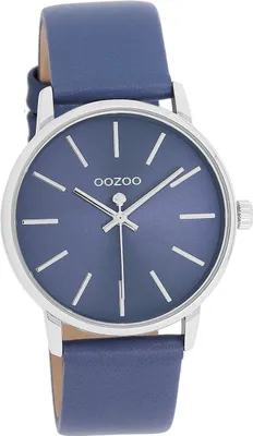Produktbild von Oozoo Leder Damen Uhr Analog Quarzuhr Armband dunkelblau Timepieces D2UOC11064