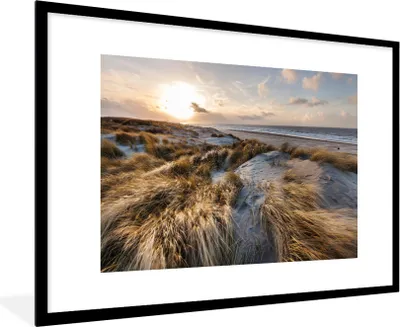 Produktbild von MuchoWow® Gerahmtes Poster Strand - Meer - Scheveningen - Niederlande 90x60 cm - Poster mit Schwarzem Bilderrahmen Wandposter Rahmen Foto Bilder - Wanddekoration - Fotos