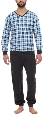 Produktbild von Timone Herren Schlafanzug TI30-107 (Kariert4 Graphit, L)