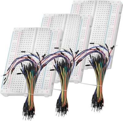 Produktbild von AZ-Delivery Bausätze & Kits Breadboard Kit - 3 x 65Stk. Jumper Wire Kabel M2M und 3 x Mini Breadboard 400 Pins kompatibel mit Arduino und Raspberry Pi, 1x Kit