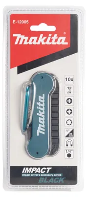 Produktbild von Makita Impact Black Bit-Set, 10-tlg., PH1, PH2, PH3, PZ1, PZ2, PZ3, T15, T20, T30