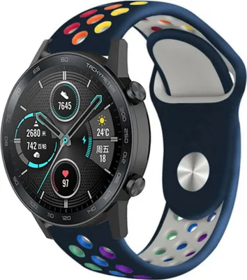 Produktbild von Strap-it Honor Magic Watch 2 Sportarmband (Buntes Dunkelblau)