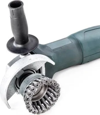 Image de Lessmann Zopf-Topfbürste (M14 Gewinde und90mm, Zäpfe aus Stahldraht, glatt)