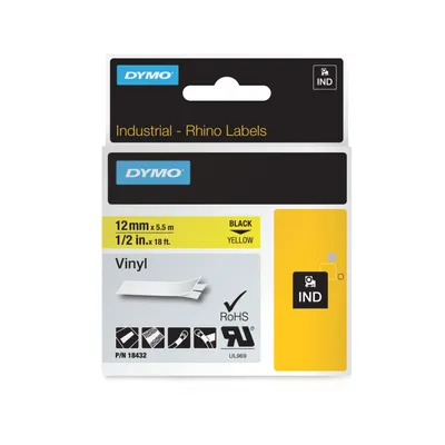 Obrázek produktu pro 18432 Dymo Id1 12Mm Schwarz-Gelb