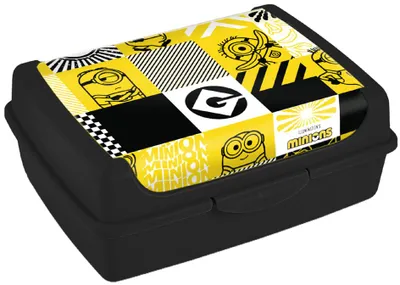Zdjęcie produktu dla keeeper Brotdose carla midi „Minions Mosaic” 1,0 l czarny