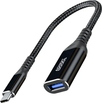Produktbild von AdroitGoods USB-C zu USB-A Adapter OTG Konverter USB 3.0 - USB C zu USB A HUB - Konvertierung - Schwarz