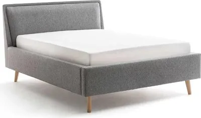Produktbild von Doppelbett Estee 140x200 - grau/ocker
