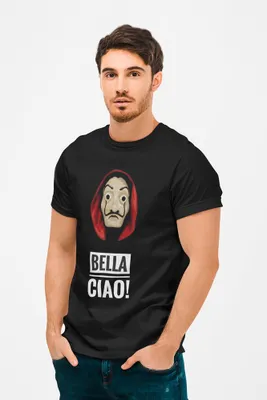 Produktbild von D&B Uni Polo  MO00004_MoneyHeist_Schwarz-Größe M
