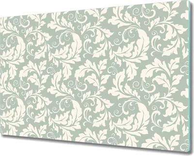 Produktbild von Glas Schneidebrett Herdabdeckplatten Schneideplatten - 80x52 cm - Blumen grün weiß