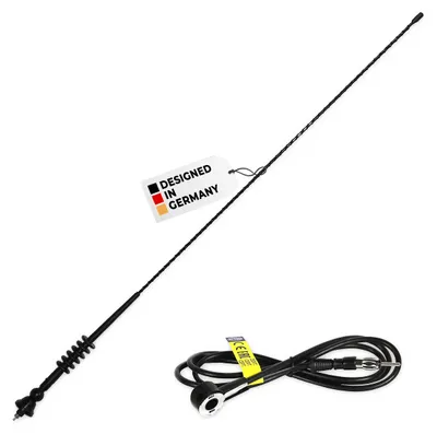 Obrázok produktu pre Anténa alca® pre strechu, vyrobená z vláknového skla, dĺžka 80 cm, s konektorom DIN pre autorádio AM/FM