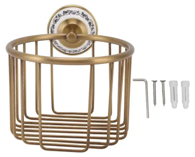 Produktbild von Toilettenpapierhalter Gold - Toilettenpapier Halter - Stehend - Dekorativ - Aufbewahrung - Organizer - Toilettenpapierhalter