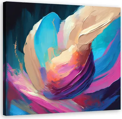 Produktbild von Leinwandbild Bunte Abstraktion 40x40 Feeby Bunt bild für die wand bereit zum aufhängen
