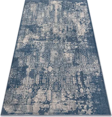 Produktbild von Teppich Wolle NAIN Ornament vintage 7591/51644 dunkelblau / beige Blau 240x340 cm