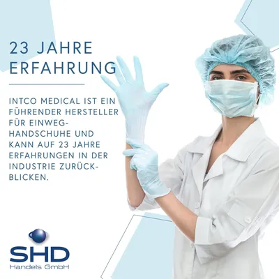 Produktbild von INTCO Synmax Vinyl-Einmalhandschuh -puderfrei- Nitril/Vinyl-Mischung 100 Stück L