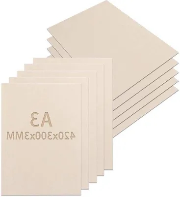 Image de Allecto, panneaux multiplex, lot de 10, 420 x 300 x 3 mm, bois non traité pour le bricolage, le DIY et les projections laser