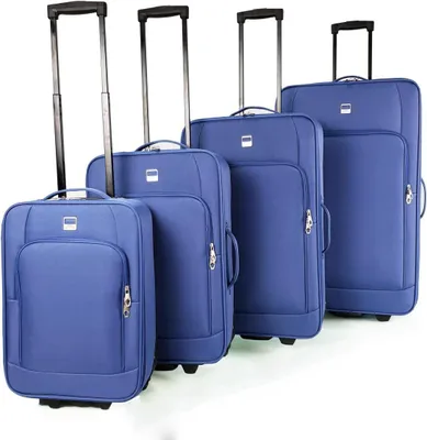 Produktbild von SIGN Reisekoffer 4er Set M/ L/ XL/ XXL Stoffkoffer Blau 4er Set