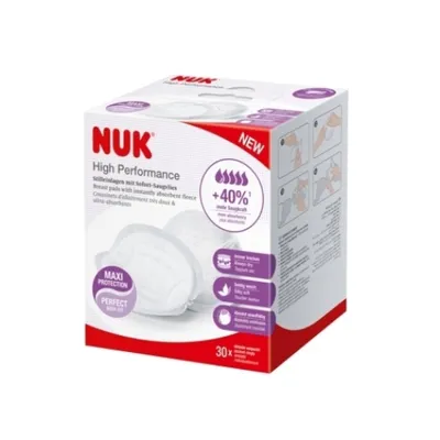 A box of NUK High Performance Breast Pads.