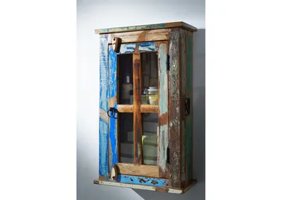Produktbild von MASSIVMOEBEL24 Hängeschrank Altholz 44x21x71 mehrfarbig lackiert NATURE OF SPIRIT #102