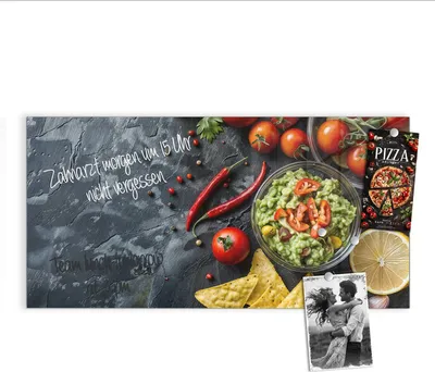 Produktbild von Magnettafel 100x50cm Pinnwand Whiteboard beschreibbar - Frisches Gemüse