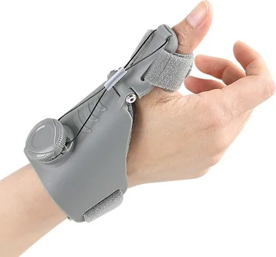 Produktbild von INF Verstellbare Daumen-Handgelenk-Stütze für Schmerzen, Zerrungen und Arthritis Grau