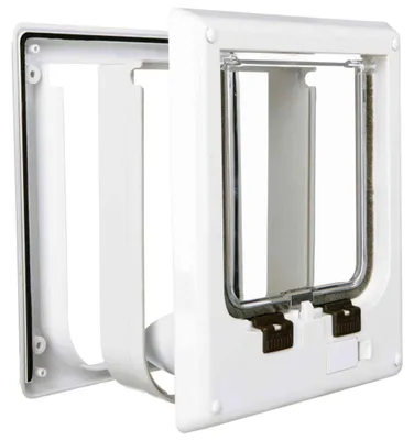 Produktbild von TRIXIE 4-Wege Freilauftür, elektromagnetisch - weiß - 21,1 × 24,4 cm