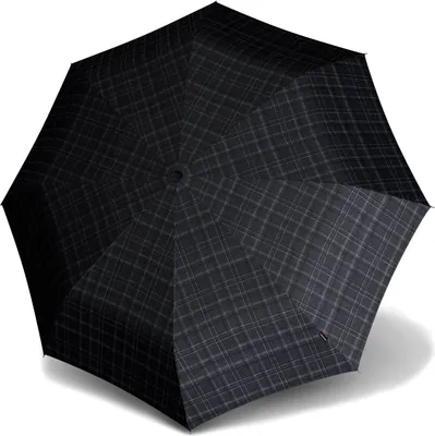 Produktbild von Knirps Stockregenschirm Regenschirm T.760 Stick Automatic Men's Prints Check grau