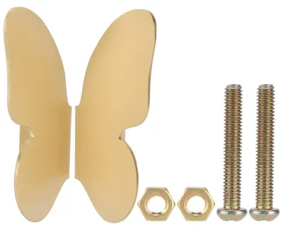Produktbild von Dekorative Türgriffe in Schmetterlingsform, Schrankknöpfe aus Messing, Kleiderschrankgriffe