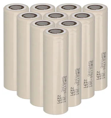Zdjęcie produktu dla 10x akumulator litowo-jonowy Samsung INR21700-30T 3.6V 3000mAh 35A
