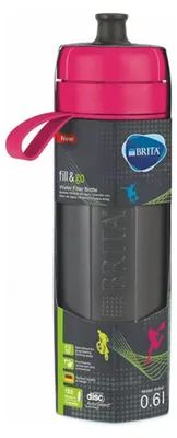 Produktbild von Brita Fill&Go Active, Sport, 600 ml, Kunststoff, Schwarz, Pink, Erwachsener, Mann/Frau