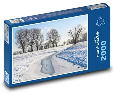 Zdjęcie produktu dla Puzzle 2000 Zaśnieżony Krajobraz Zimowy - martinpuzzle