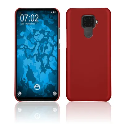 Produktbild von PhoneNatic Case kompatibel mit Huawei Mate 30 Lite - Hülle rot gummiert Hard-case Cover