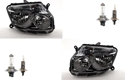 Produktbild von Scheinwerfer passend für Dacia Duster 10-12/13 m. H7 H1 Set Links Rechts 260600069R 260100067R Johns