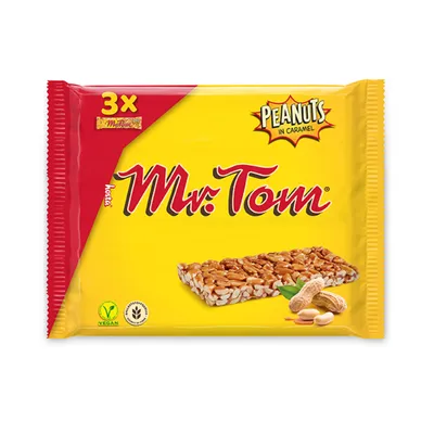 Image de Barre de cacahuètes grillées au caramel Mr Tom 3 x 40g