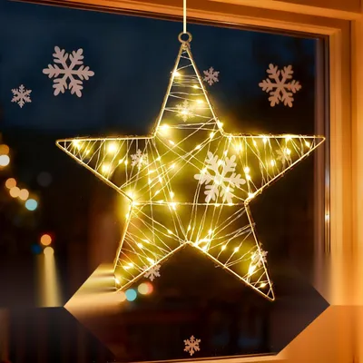 Weihnachtsstern 89 LED 50 cm Warmweiß mit Fernbedienung