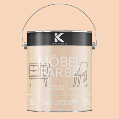 Produktbild von Kenzopaints 2,5Liter Möbelfarbe Möbellack Buntlack Farbraum - Apricot