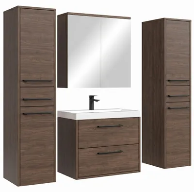 Immagine prodotto di Set di mobili da bagno Florence 60 cm XL – Marrone Noce