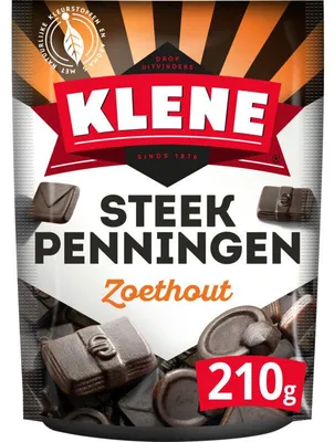Produktbild von Klene Steekpenningen 210 g – Knusprige, salzige Snackstangen zum Teilen